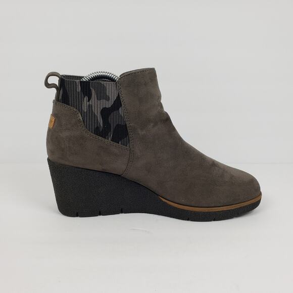 Dr Scholls Lean In Womens Size 8.5 Steel Gray Slip On Wedge Chelsea Bootie Shoes - Picture 4 of 13